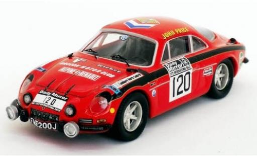 Diecast model cars Alpine A110 rallye Renault No.120 Rally WM RAC Rally 1972 J.Price/M.Turner 1/43 Trofeu