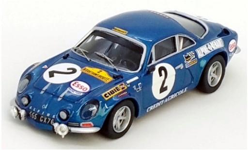 Diecast model cars Alpine A110 rallye Renault No.2 Marathon de la Route 1971 J-L.Therier/J.Henry/M.Nusbaumer 1/43 Trofeu