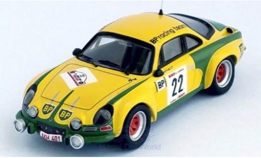 Diecast model cars Alpine A110 rallye Renault No.22 BP Rally Ypres 1976 F.Roothaert/E.Nijs 1/43 Trofeu