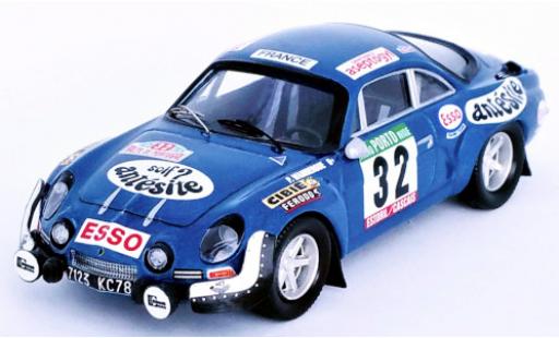 Diecast model cars Alpine A110 rallye Renault No.32 Rally WM Rally Portugal 1975 P.Wambergue/Y.Breton 1/43 Trofeu
