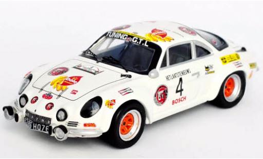 Diecast model cars Alpine A110 rallye Renault No.4 Tuning G.T.L. Rally Ypres 1974 Pedro/E.Symens 1/43 Trofeu