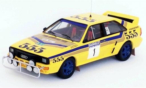 Diecast model cars Audi Quattro rallye No.1 555 Rally Hong Kong - Peking 1986 S.Blomqvist/B.Berglund 1/43 Trofeu