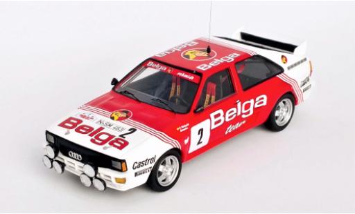 Diecast model cars Audi Quattro coupe No.2 Belga Team Belga Boucles de Spa 1985 B.Waldegaard/H.Thorszelius 1/43 Trofeu