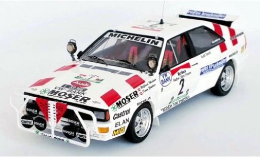 Diecast model cars Audi Quattro rallye No.2 Rally Bandama 1986 W.Wiedner/F.Zehetner 1/43 Trofeu