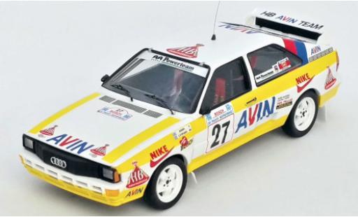 Diecast model cars Audi Quattro rallye No.27 HB Avin Team HB Rally Acropolis 1986 Jigger/S.Konstantinos 1/43 Trofeu