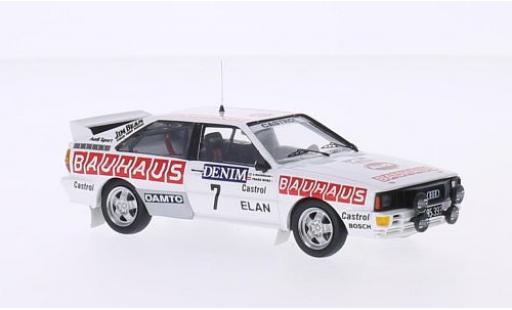 Diecast model cars Audi Quattro rallye No.7 Bauhaus J&Atilde;&curren;nner Rally 1984 B.Waldegaard/F.Wurz 1/43 Trofeu