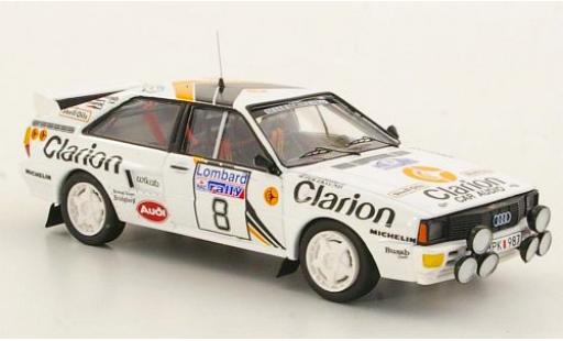 Diecast model cars Audi Quattro rallye No.8 Clarion RAC Rally 1985 1/43 Trofeu