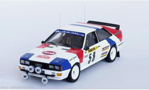 Diecast model cars Audi Quattro rallye Rally Monte Carlo 1983 #58 1/43 Trofeu