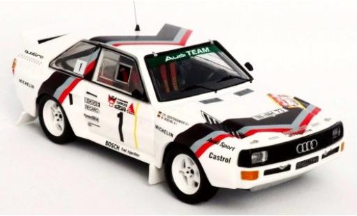 Diecast model cars Audi Sport Quattro rallye No.1 Team Rally DM 3 St&Atilde;&curren;dte Rally 1984 Version: Start W.R&Atilde;&para;hrl/C.Geistd&Atilde;&para;rfer 1/43 Trofeu