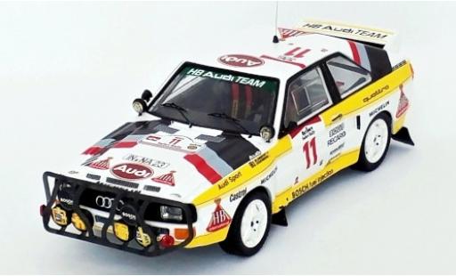 Diecast model cars Audi Sport Quattro rallye No.11 HB Team HB Rally WM Safari Rally 1985 S.Blomqvist/B.Cederberg 1/43 Trofeu
