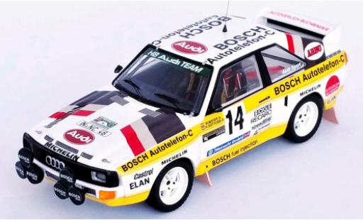 Diecast model cars Audi Sport Quattro rallye No.14 Bosch Internationale Steiermark Rally 1985 W.Mayer/H.Gottlieb 1/43 Trofeu