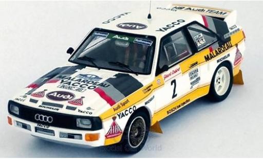 Diecast model cars Audi Sport Quattro rallye No.2 HB Team Rally du Var 1984 B.Darniche/A.Mahe 1/43 Trofeu