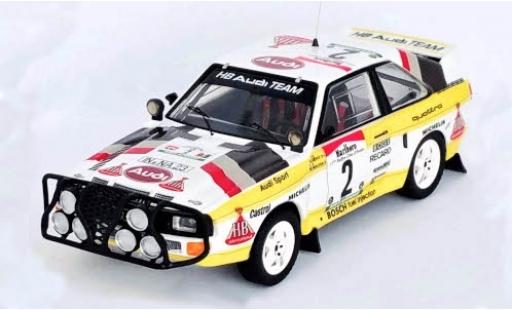 Diecast model cars Audi Sport Quattro rallye No.2 HB Team Rally WM Rally Bandama 1985 M.Mouton/A.Hertz 1/43 Trofeu