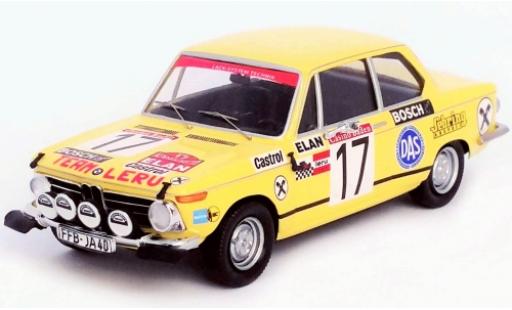 Diecast model cars Bmw 2002 rallye No.17 Alpenfahrt 1973 H.Gr&Atilde;&frac14;nsteidl/G.Hopf 1/43 Trofeu