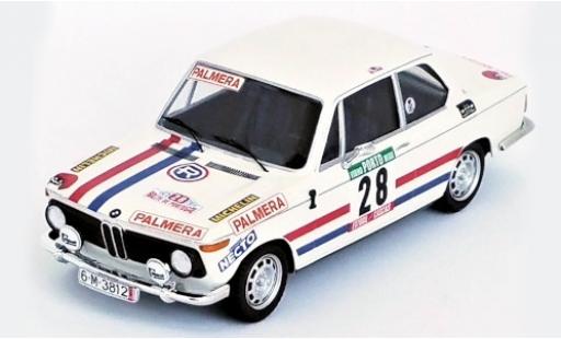 Diecast model cars Bmw 2002 ti No.28 Palmera Rally WM Rally Portugal 1975 M.Etchebers/M.-C.Etchebers-Rives 1/43 Trofeu