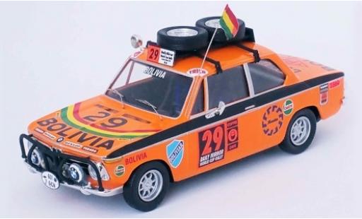 Diecast model cars Bmw 2002 ti No.29 Bolivia London - Mexico World Cup Rally 1970 W.Bendek/D.Hubner/J.Burgoa 1/43 Trofeu