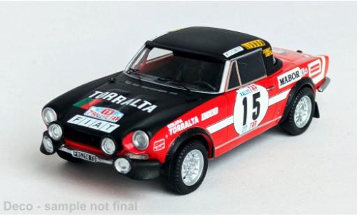 Diecast model cars Fiat 124 Sport Spider 1600 Rally Portugal 1973 #15 1/43 Trofeu