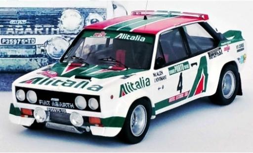 Diecast model cars Fiat 131 Abarth No.4 VS Corse Olio Alitalia Rally Portugal 1978 Unfallfahrzeug M.Alen/I.Kivimaki 1/43 Trofeu