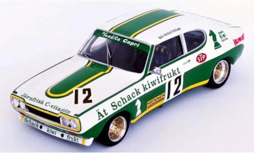Diecast model cars Ford Capri RS 2600 MKI No.12 Schack Kiwi Racing Swidish Gold Cup Kinnekulle Ring 1973 B.Ridstr&Atilde;&para;m 1/43 Trofeu