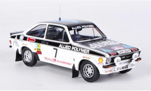 Diecast model cars Ford Escort RS 1800 II No.7 Allied Polymer Rally Wales 1976 A.Vatanen 1/43 Trofeu