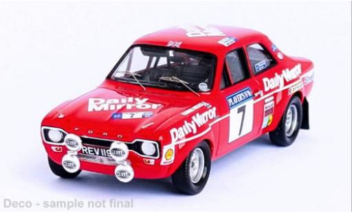 Diecast model cars Ford Escort MK1 MK I No.7 Daily Mirror Scottish Rally 1972 1/43 Trofeu