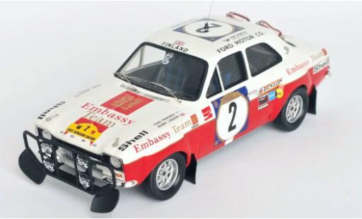 Diecast model cars Ford Escort RS 1600 MK I No.2 Embassy Safari Rally 1972 T.M&Atilde;&curren;kinen/H.Liddon 1/43 Trofeu