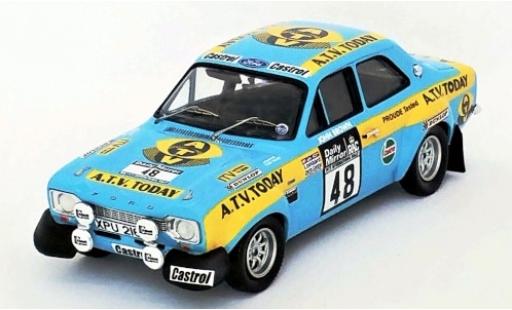 Diecast model cars Ford Escort RS 1600 MK I RHD No.48 RAC Rally 1973 R.Brookes/J.Brown 1/43 Trofeu