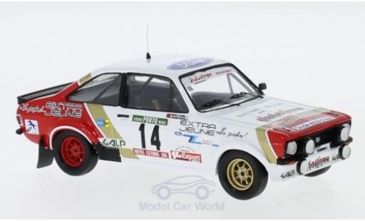 Diecast model cars Ford Escort RS 1800 MK II No.14 Diabolique Motorsport Rally WM Rally Portugal 1984 J.Santos/M.Oliveira 1/43 Trofeu