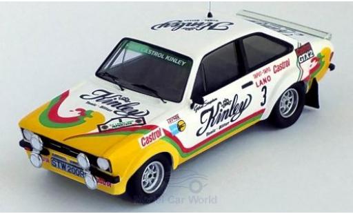 Diecast model cars Ford Escort RS 1800 MK II No.3 Castrol Kinley Kinley Rally Ypres 1978 G.Staepelaere/F.Franssen 1/43 Trofeu