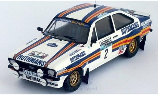 Diecast model cars Ford Escort RS MK II No.2 Rothmans Rally Team Rothmans Rally WM RAC Rally 1981 A.Vatanen/D.Richards 1/43 Trofeu