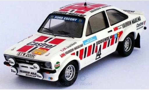 Diecast model cars Ford Escort RS MK II No.4 VN Vauhdin Maalilma Rally WM Rally Sweden 1979 H.Mikkola/A.Hertz 1/43 Trofeu