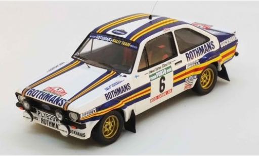 Diecast model cars Ford Escort RS MK II No.6 Rothmans Rally WM Rally Portugal 1981 A.Vatanen/D.Richards 1/43 Trofeu