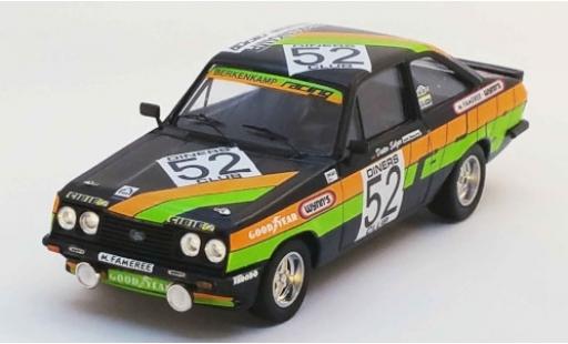 Diecast model cars Ford Escort RS 2000 Mk II RS2000 No.52 Berkenkamp Racing 24h Spa 1979 A.Beauchef/D.Selzer/K.Mauer 1/43 Trofeu