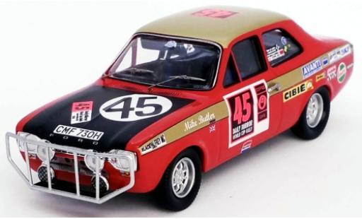 Diecast model cars Ford Escort 1300 GT MKI RHD No.45 London - Mexico World Cup Rally 1970 D.Harris/M.Butler 1/43 Trofeu