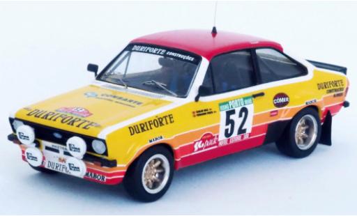 Diecast model cars Ford Escort Rally MkII No.52 Duriforte Portugal 1982 C.Bica/F.Prata 1/43 Trofeu