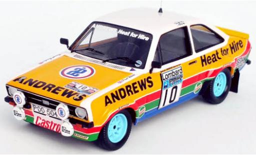 Diecast model cars Ford Escort RS 1800 MkII RHD No.10 Andrews Rally WM RAC Rally 1979 R.Brookes/P.White 1/43 Trofeu