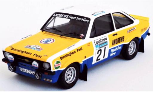 Diecast model cars Ford Escort RS 1800 MkII RHD No.21 Andrews Rally WM RAC Rally 1975 R.Brookes/J.Brown 1/43 Trofeu