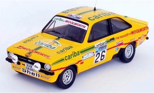 Diecast model cars Ford Escort RS 1800 MKII RHD No.26 Cariba Rally WM RAC Rally 1977 A.Dawson/A.Marriott 1/43 Trofeu
