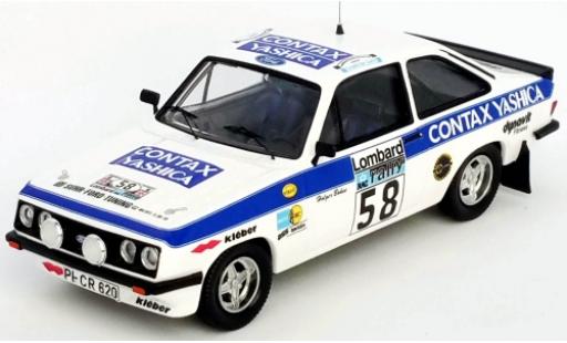 Diecast model cars Ford Escort RS 2000 MKII No.58 Contax Yashica Rally WM RAC Rally 1978 H.Bohne/P.Diekmann 1/43 Trofeu