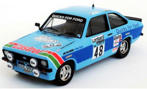 Diecast model cars Ford Escort RS 2000 MkII RHD No.48 Quicks Team Castrol Quicks for Rally WM RAC Rally 1980 M.Stuart/F.Rowlands 1/43 Trofeu