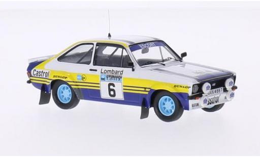 Diecast model cars Ford Escort RS MKII No.6 Rothmans Rally WM RAC Rally 1979 avec Decals A.Vatanen/D.Richards 1/43 Trofeu