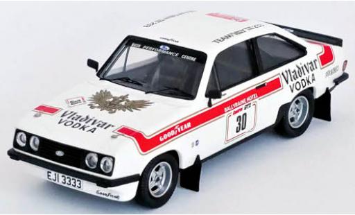 Diecast model cars Ford Escort RS 2000 MkII RS2000 RHD No.30 Bush Performance Center Vladivar Vodka Rally Donegal 1979 J.Lyons/T.Semple 1/43 Trofeu