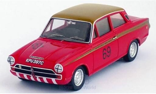 Diecast model cars Lotus Cortina Base RHD No.69 Alan Mann Racing Coupes de Belgique 1965 J.Ickx 1/43 Trofeu