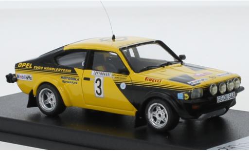Diecast model cars Opel Kadett C GT/E C No.3 Euro H&Atilde;&curren;ndlerteam Rally WM Rally Monte Carlo 1976 H.Mikkola/C.Billstam 1/43 Trofeu