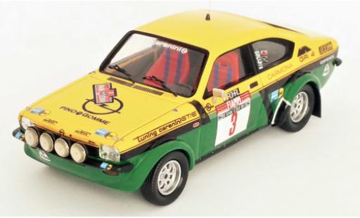 Diecast model cars Opel Kadett C GT/E C No.3 Rally Elba 1977 W.R&Atilde;&para;hrl/W.Pitz 1/43 Trofeu