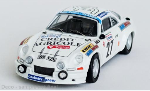 Diecast model cars Alpine A110 rallye Renault Crit&Atilde;&copy;rium Neige et Glace 1976 #27 1/43 Trofeu