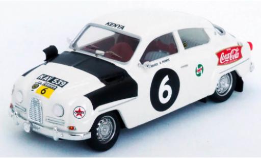 Diecast model cars Saab 96 Safari Rally RHD No.6 East African 12 J.A.Davies/D.Perros 1/43 Trofeu