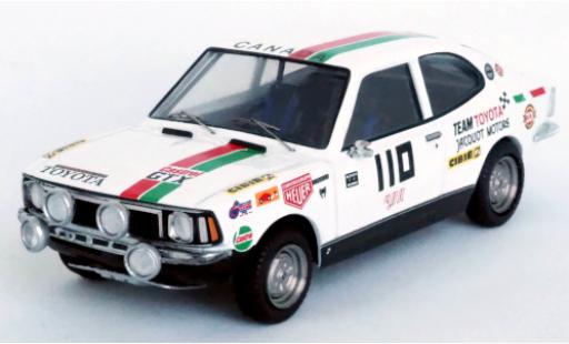 Diecast model cars Toyota Corolla Levin No.110 Team Jacquot Motors Castrol Rally Press-on-Regardless 1973 W.Boyce/D.Woods 1/43 Trofeu