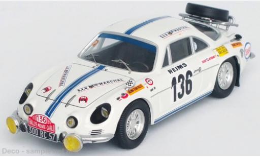 Diecast model cars Alpine A110 rallye Renault No.136 Rally Monte Carlo 1970 1/43 Trofeu