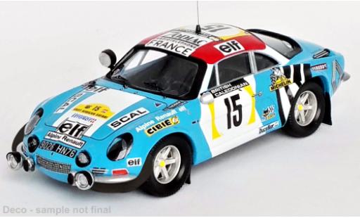 Diecast model cars Alpine A110 rallye Renault No.15 Rally WM Safari Rally 1974 1/43 Trofeu